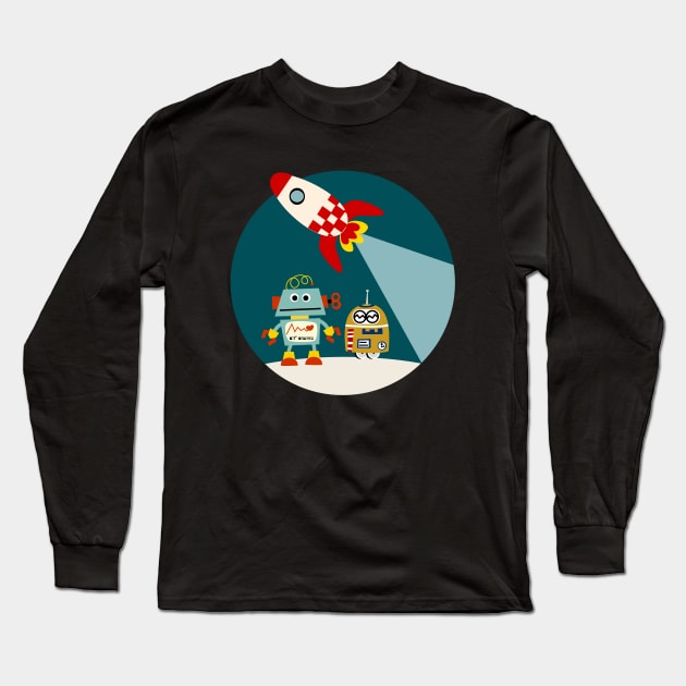 My Friend Robot Long Sleeve T-Shirt by soniapascual